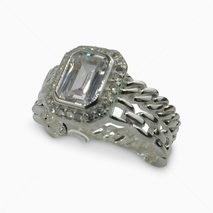 Éclat d'Argent Ring 925 Silber mit Zitkonia Gr 52