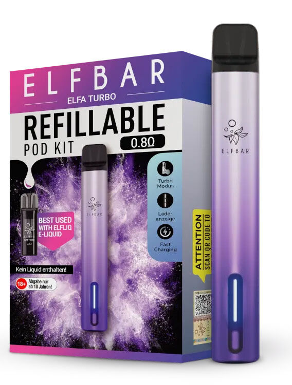 E-Zigaretten Set ELFBAR Elfa Turbo 550mAh aurora-lila