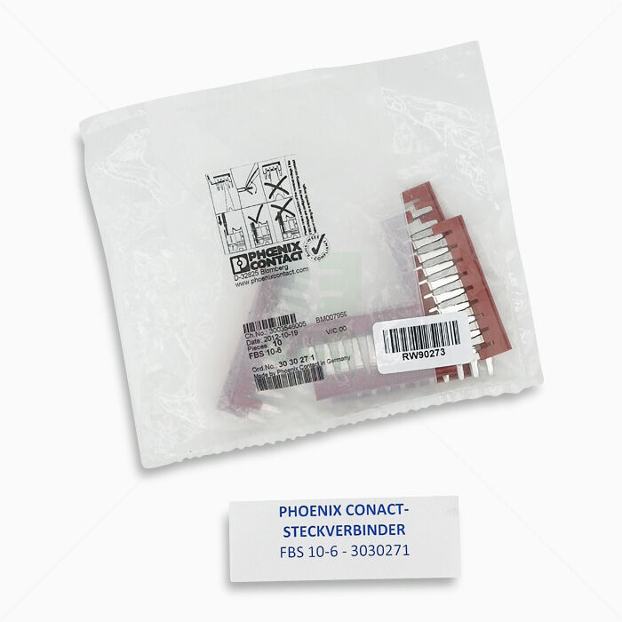 Steckverbinder Phoenix Contact FBS 10-6 - 3030271 Steckbrücke, rot 10 Stück
