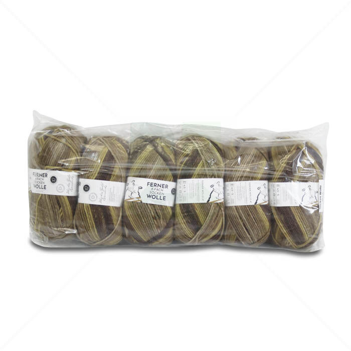 Sockenwolle Ferner 6er Pack mit Merinowolle braun
