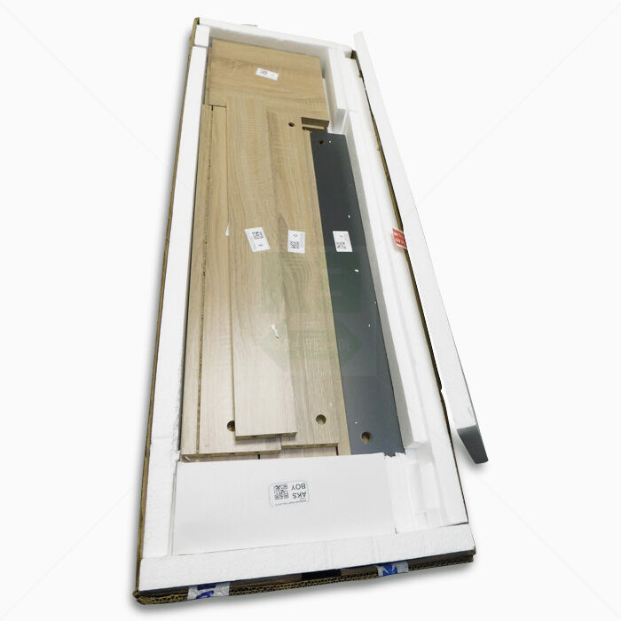 Badmöbel Hochschrank Dallas Karen Eiche Anthrazit