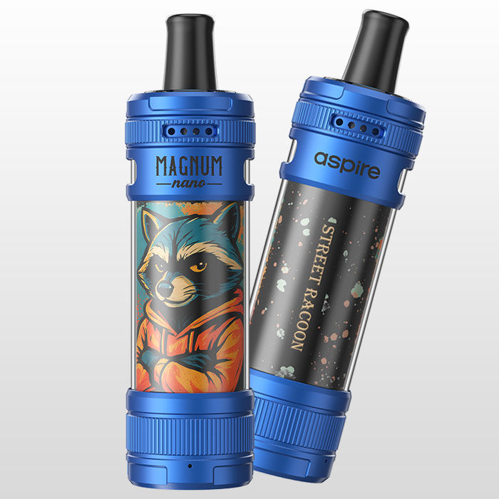 E-Zigaretten Set ASPIRE Magnum Nano 6ml Blau & Street Racoon