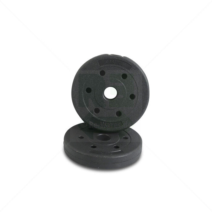 Hantelscheibenpaar C. P. Sports aus Kunststoff schwarz 2x2kg