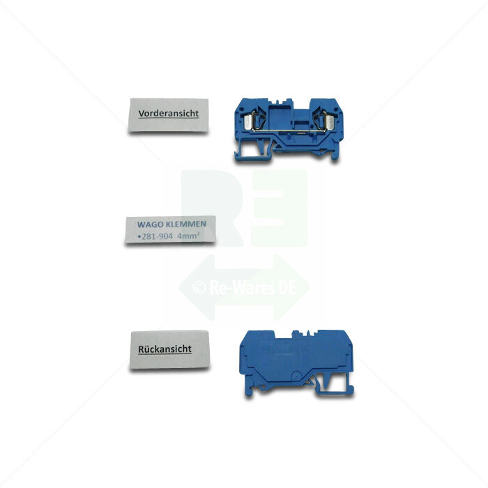 Klemme Wago 281-904 2-Leiter-Durchgangsklemme 4mm² blau