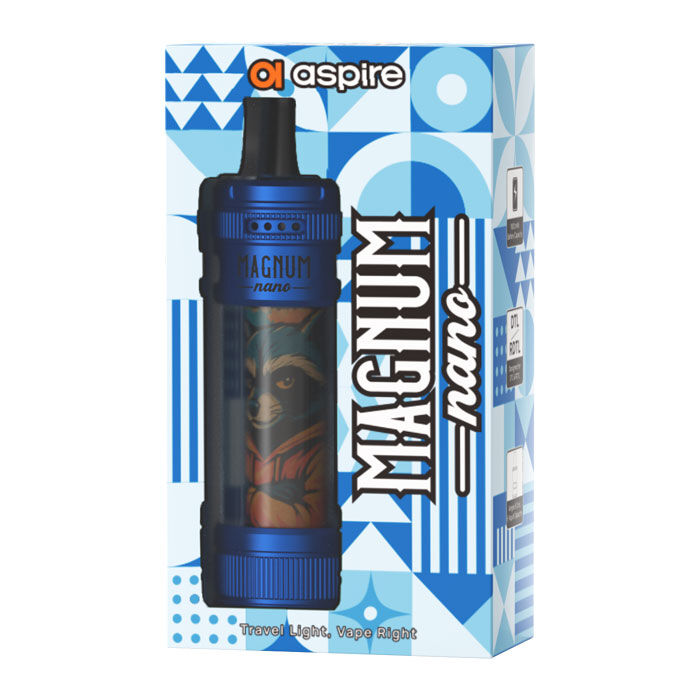 E-Zigaretten Set ASPIRE Magnum Nano 6ml Blau & Street Racoon