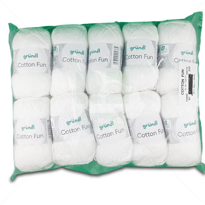 Wolle/Garn gründl 10x50g Farbe 01 weiß