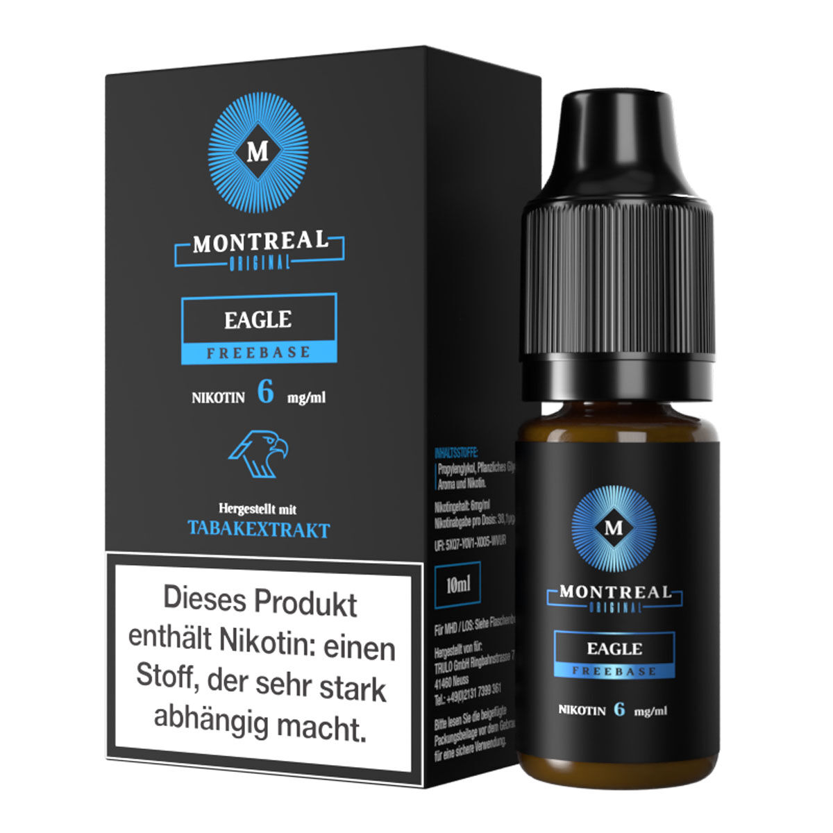 Liquid Eagle Tobacco Montreal Original 10ml 06 mg/ml (mittel)