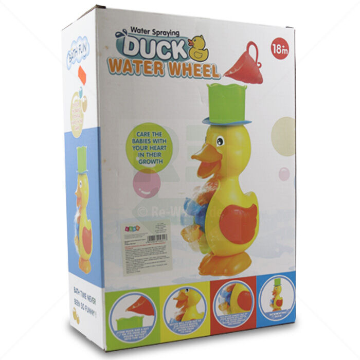 Badespielzeug LEAN Toys Ente Water Wheel