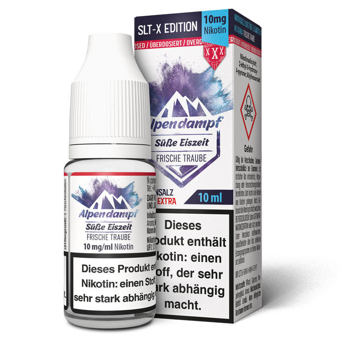 Liquid Nikotinsalz SLT-X Süße Eiszeit Alpendampf 10ml 10mg/ml (mittel)