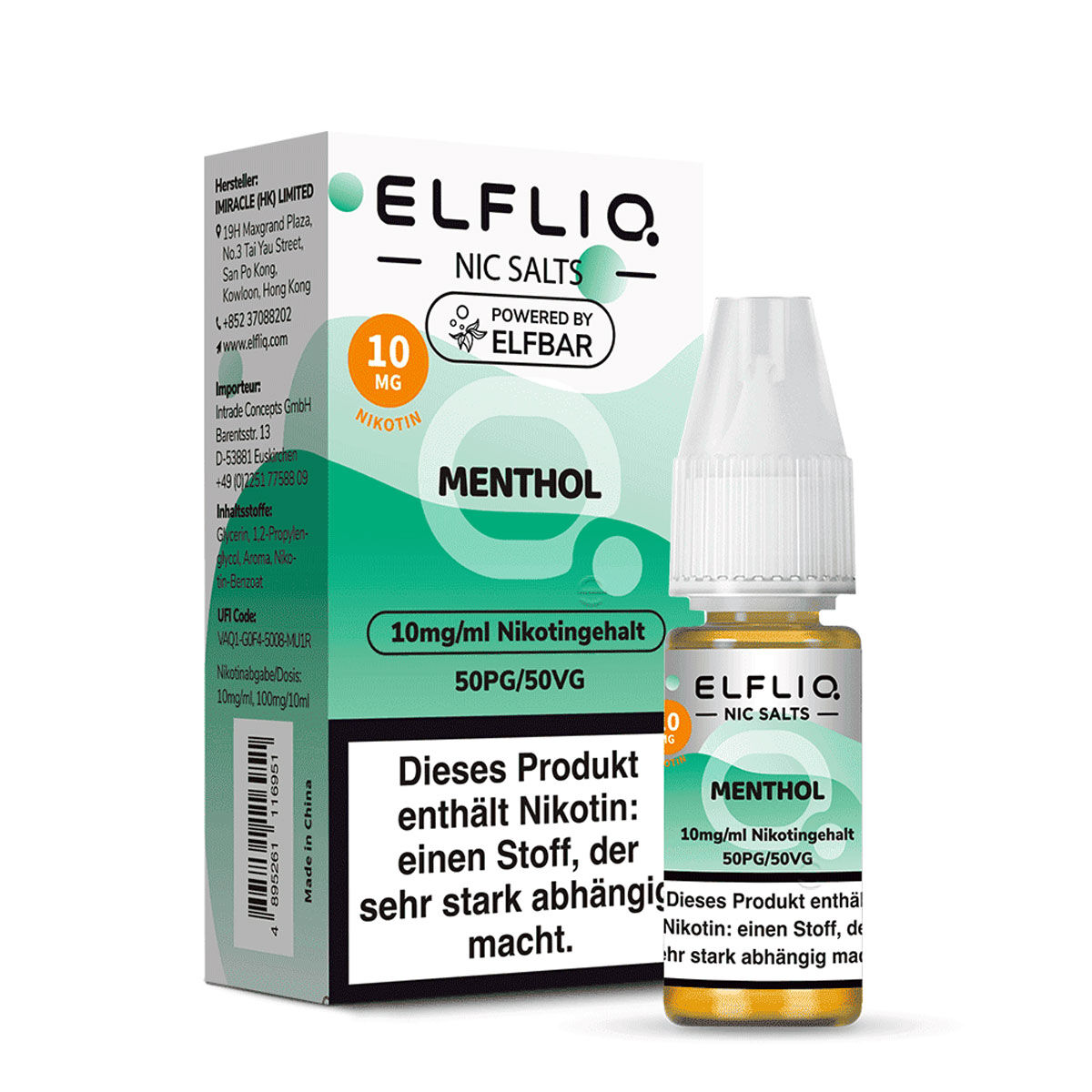 ELFLIQ Nikotinsalz Liquid Menthol 10 mg/ml – 10 ml