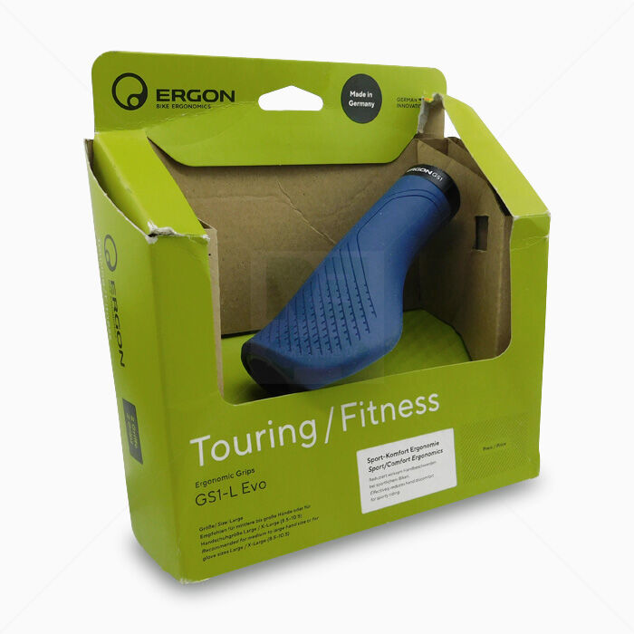 Fahrrad Griffe Ergon GS1-L Evo Nightride Blue Set