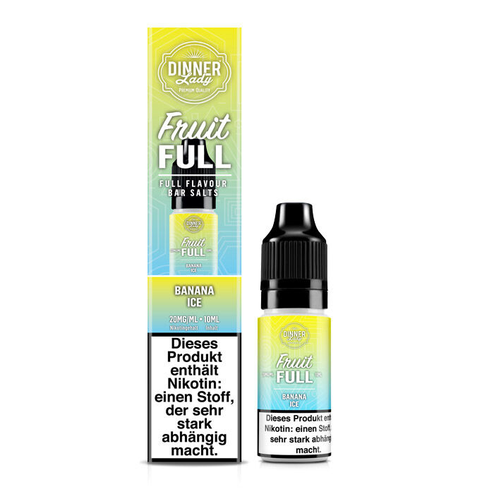 *ABVERKAUF* Liquid Nikotinsalz Fruit Full - Banana Ice Dinner Lady 10ml 20mg/ml (stark)