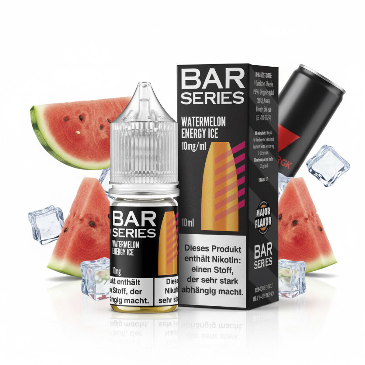 Liquid Nikotinsalz Bar Series - Watermelon X Energy Ice 10ml 10mg/ml (mittel)