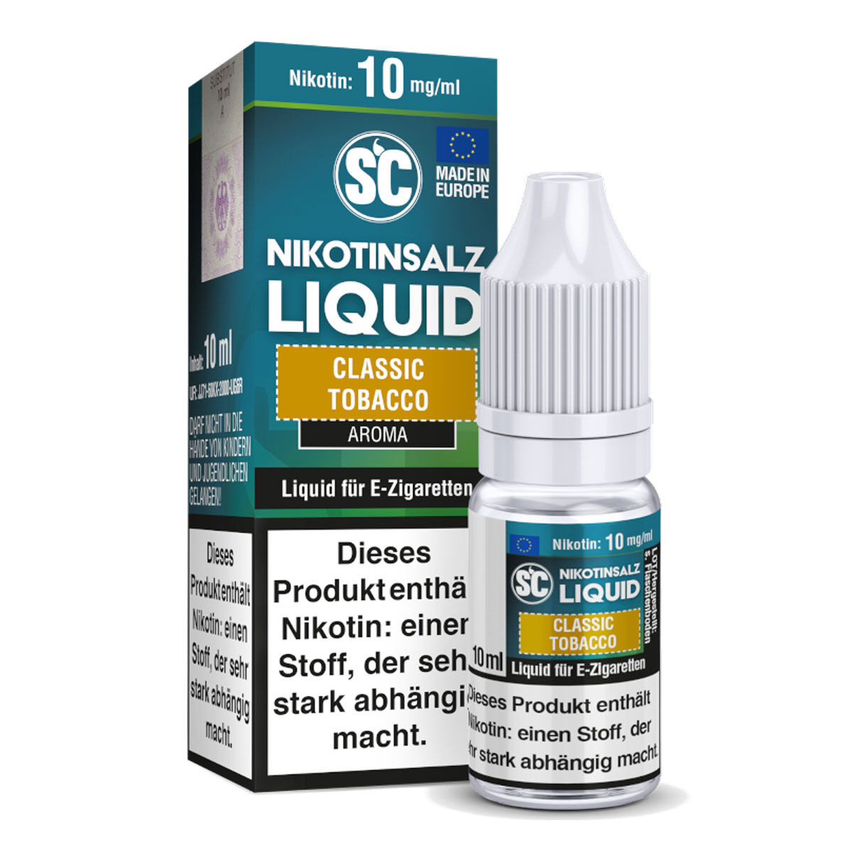 SC Nikotinsalz Liquid Classic Tobacco (Gold) 10 mg/ml, 10 ml