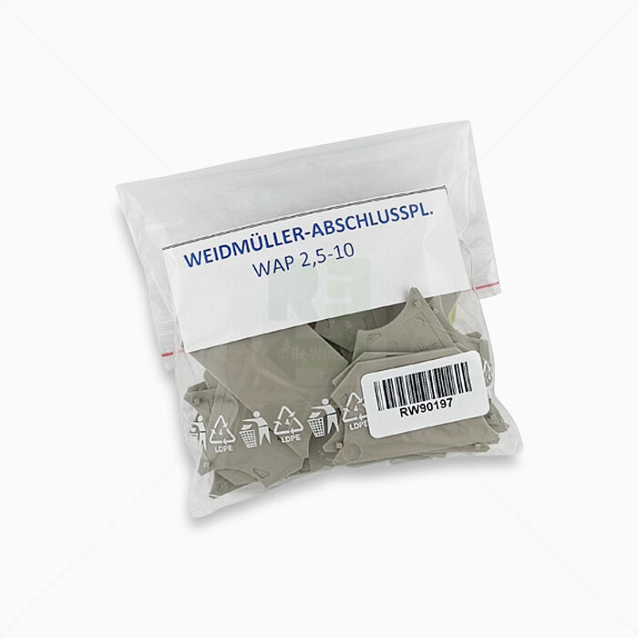 Abschlussplatte Weidmüller 1050000000 WAP 2.5-10, 36 Stück