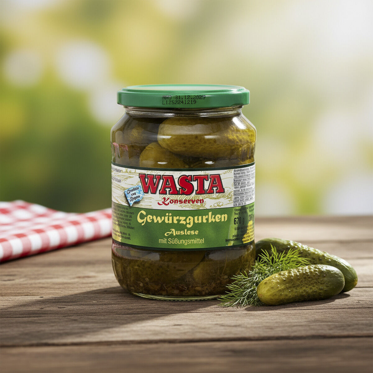 Gewürzgurken Auslese im Glas 720ml von WASTA