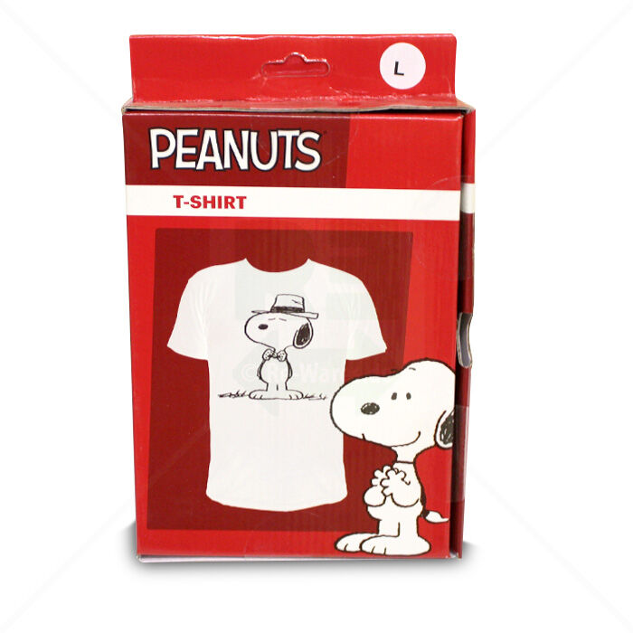 T-Shirt Die Peanuts Snoopy mit Hut und Fliege - Größe L