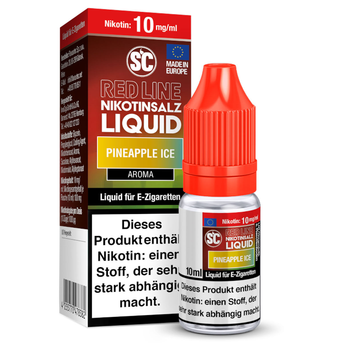 Liquid Nikotinsalz Red Line Pineapple Ice SC 10ml 10mg/ml (mittel)