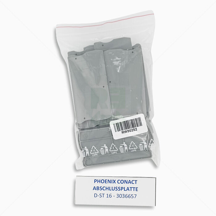 Abschluss/Zwischenplatten Phoenix Contact D-ST16 - 3036657 Abschlussplatte, grau 24 Stück