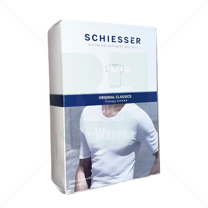 Unterhemd Feinripp Schiesser Weiss Classics Herren XL