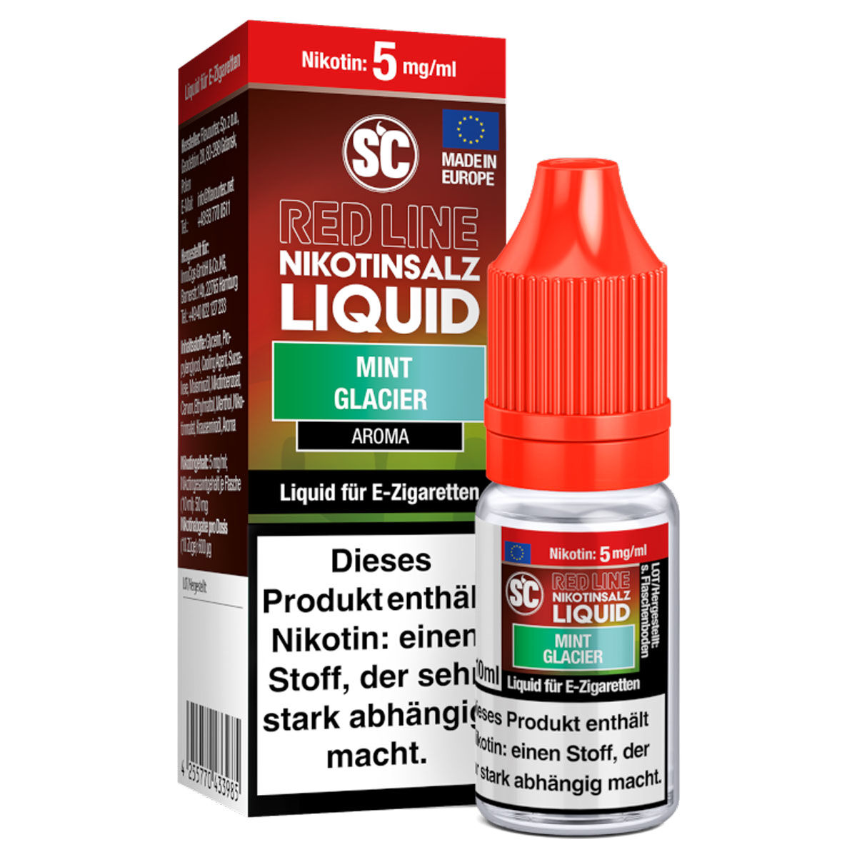 SC Red Line Mint Glacier Nikotinsalz-Liquid 5 mg/ml, 10 ml