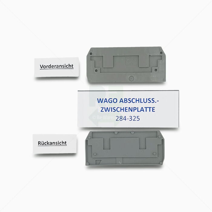 Abschluss/Zwischenplatten Wago 284-325 Abschlussplatte, grau