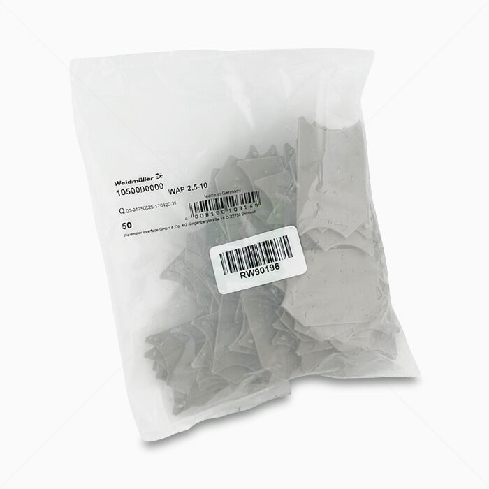 Abschlussplatte Weidmüller 1050000000 WAP 2.5-10, 50 Stück