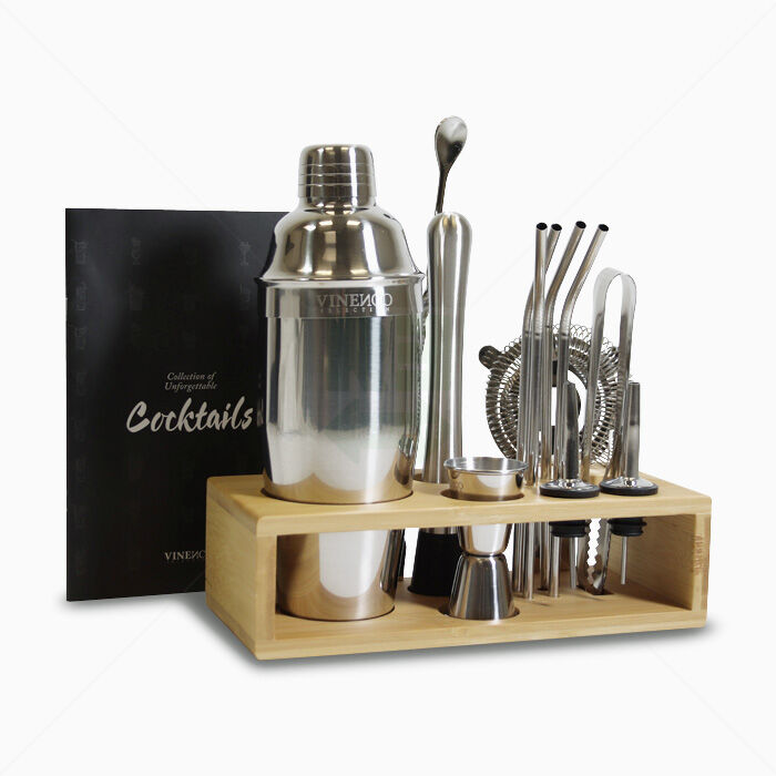*A-WARE* Cocktail Shaker Set Vinenco 14-teilig Edelstahl