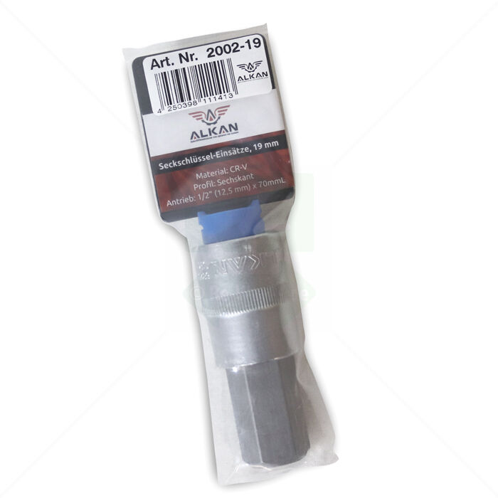 Steckschlüssel - Einsatz, Alkan,Innensechskant H19 / 19mm 1/2" Steckschlüssel - Einsatz, Alkan,Innensechskant H19 / 19mm 1/2"