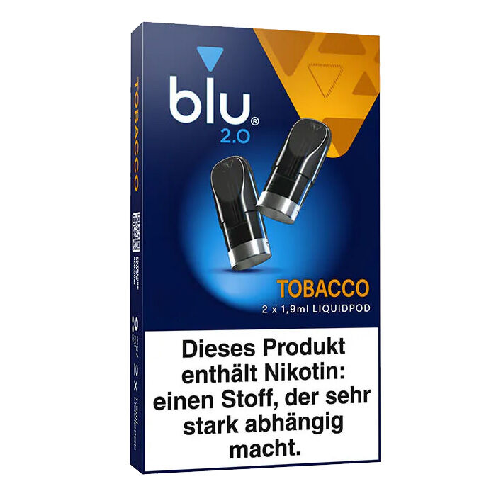 Pod mit Liquid für blu 2.0 2x1,9ml Tobacco 18mg/ml