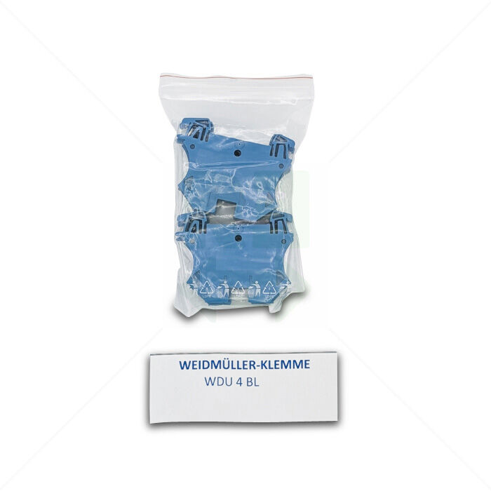 Klemme Weidmüller WDU 4 BL Druchgangs-Reihenklemme, 4mm², blau 6 Stück