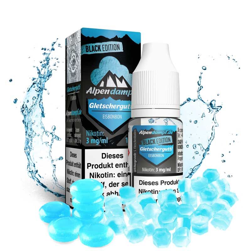 Liquid Black Edition Gletschergutti Alpendampf 10ml 12 mg/ml (stark)