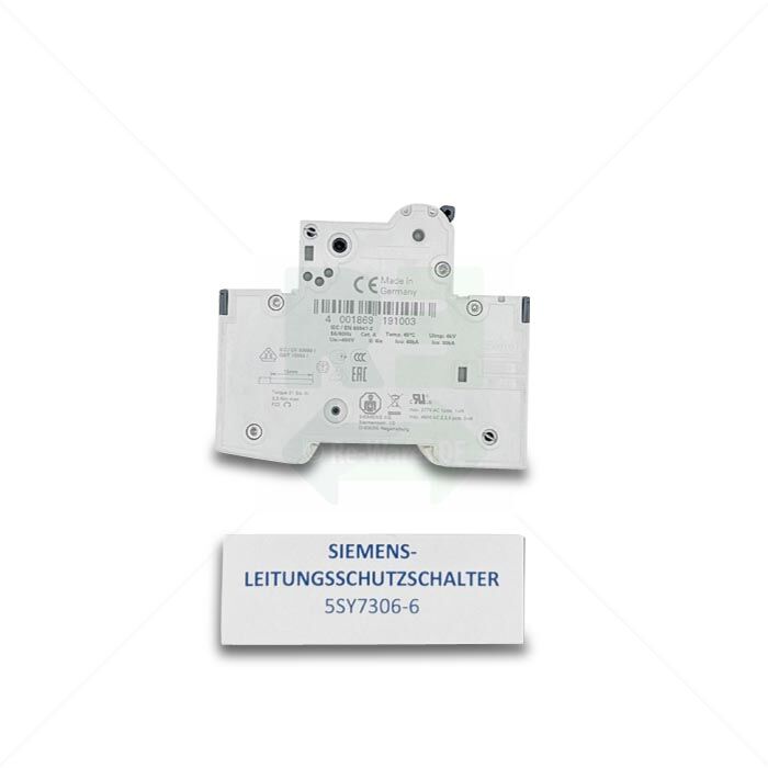 Leitungsschutzschalter Siemens 5SY7306-6 3-polig, 6A