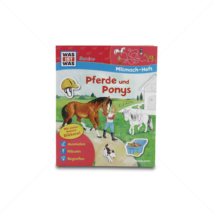 Heft Tessloff WAS IST WAS Junior Mitmach-Heft mit Sticker Pferde und Ponys