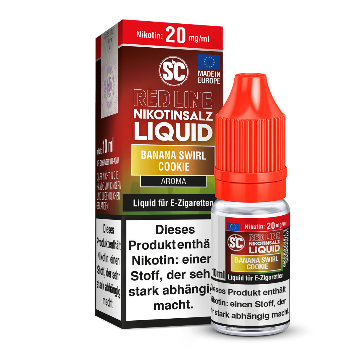 SC Red Line Banana Swirl Cookie Nikotinsalz-Liquid 20 mg/ml 10 ml