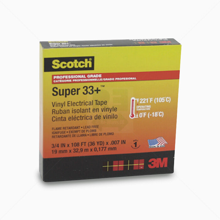 Vinyl Electrical Tape Scotch 3M Super 33+ 19mm