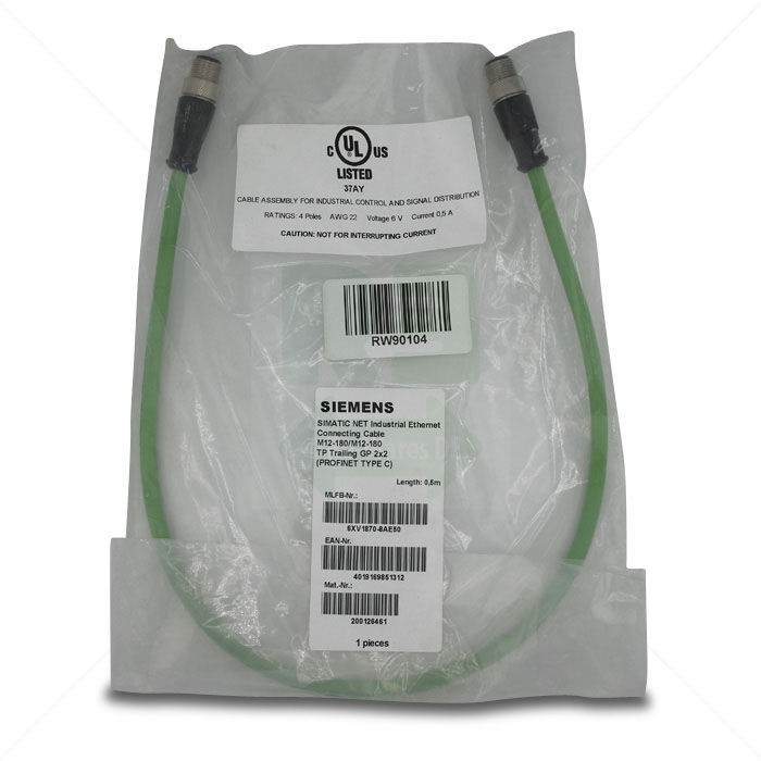 Kabel Siemens 6XV1870-8AE50 Simatic Net Ethernet M12-180 0,5m