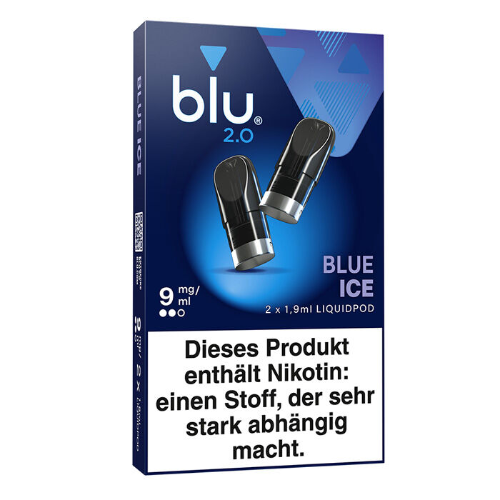 Pod mit Liquid für blu 2.0 2x1,9ml Blue Ice 9mg
