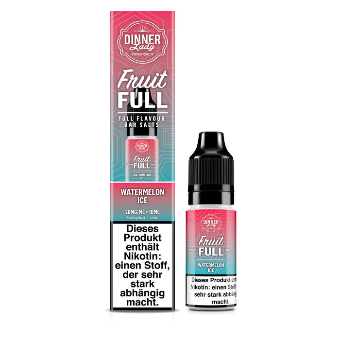 *ABVERKAUF* Liquid Nikotinsalz Fruit Full - Watermelon Ice Dinner Lady 10ml 20mg/ml (stark)