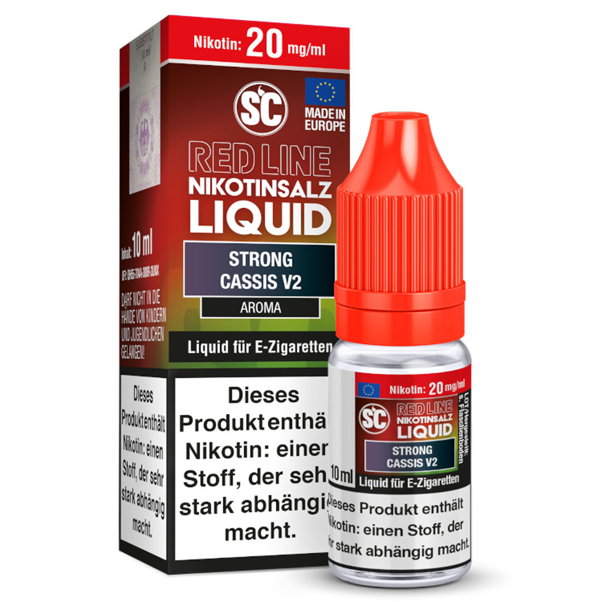 Liquid Nikotinsalz Red Line Strong Cassis v2 SC 10ml 20mg/ml (stark)