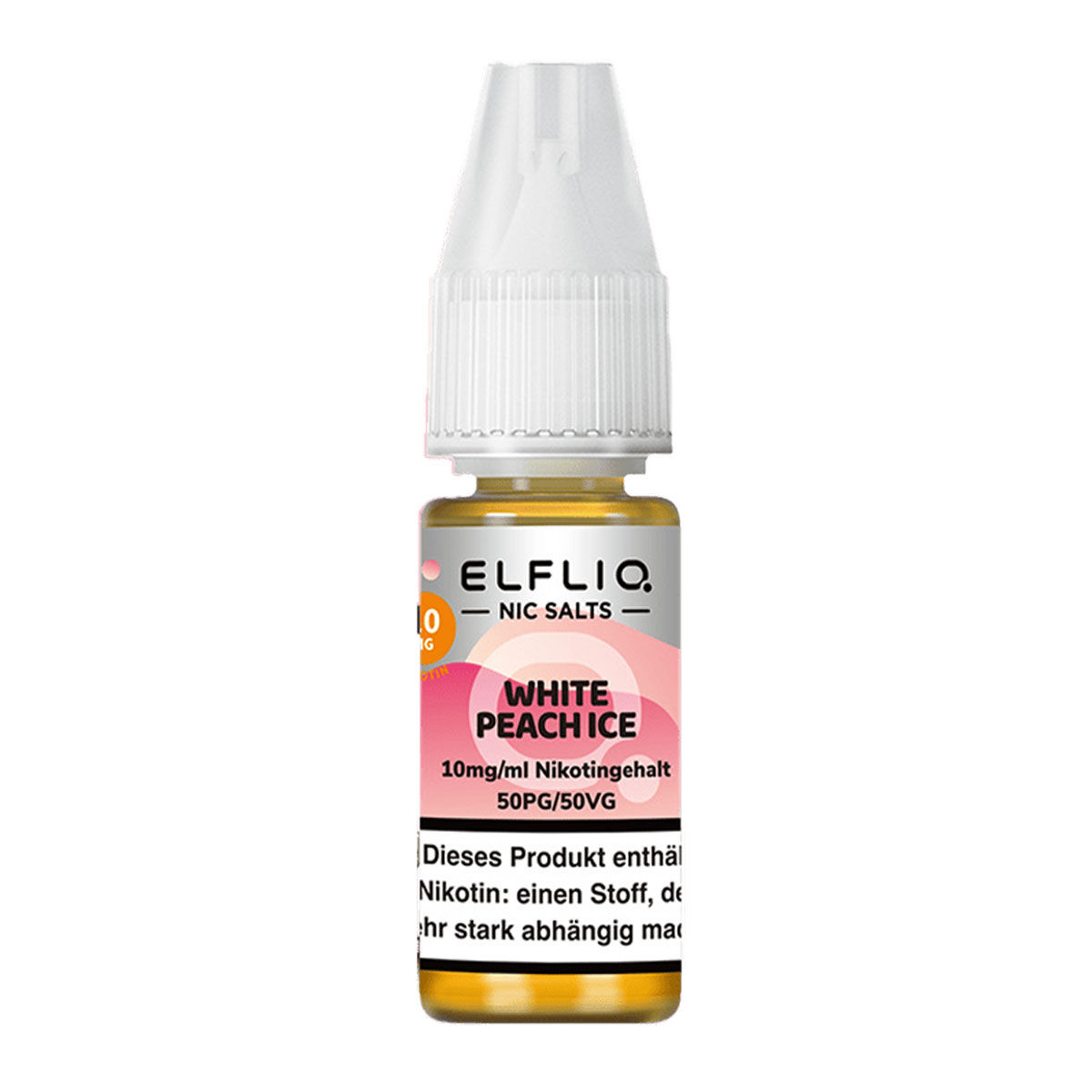 Liquid Nikotinsalz White Peach Ice ELFLIQ 10ml 10mg/ml (mittel)