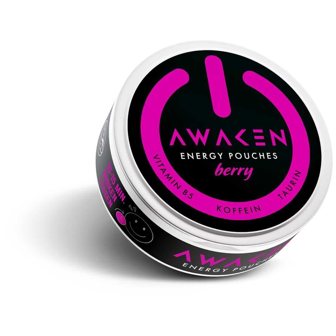 AWAKEN Energy Pouches Berry – 50 mg/g Koffein, 20 Beutel