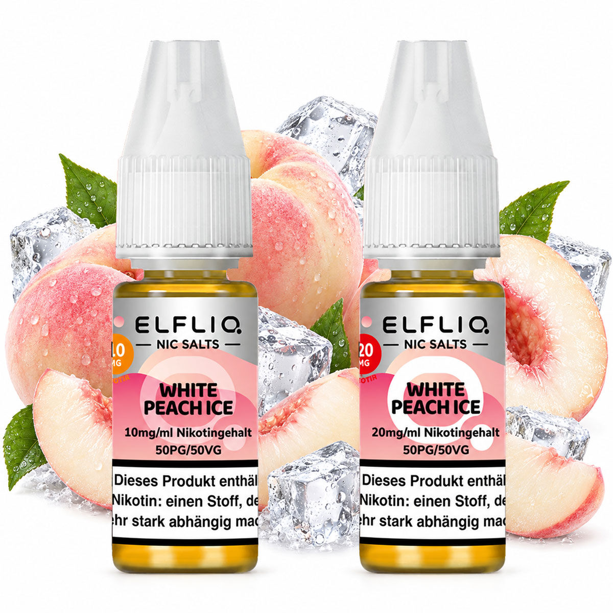 Liquid Nikotinsalz White Peach Ice ELFLIQ 10ml