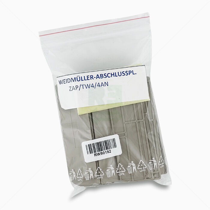 Abschlussplatte Weidmüller 7904210000 ZAP/TW4/4AN 25 Stück
