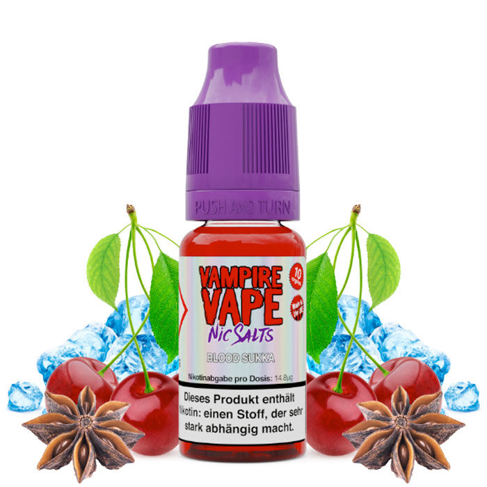 Liquid Nikotinsalz Blood Sukka Vampire Vape 10ml 20mgl/ml