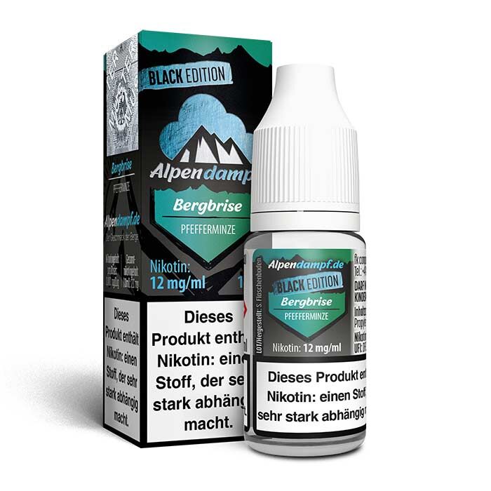 Liquid Black Edition Bergbrise Alpendampf 10ml 12 mg/ml (stark)
