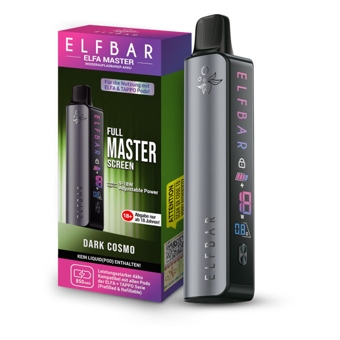 E-Zigaretten Akku ELFBAR Elfa Master 850mAh grau