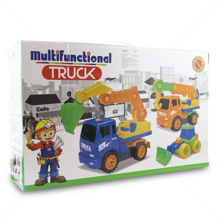 Baufahrzeuge Set LEAN Toys TRUCK | blau