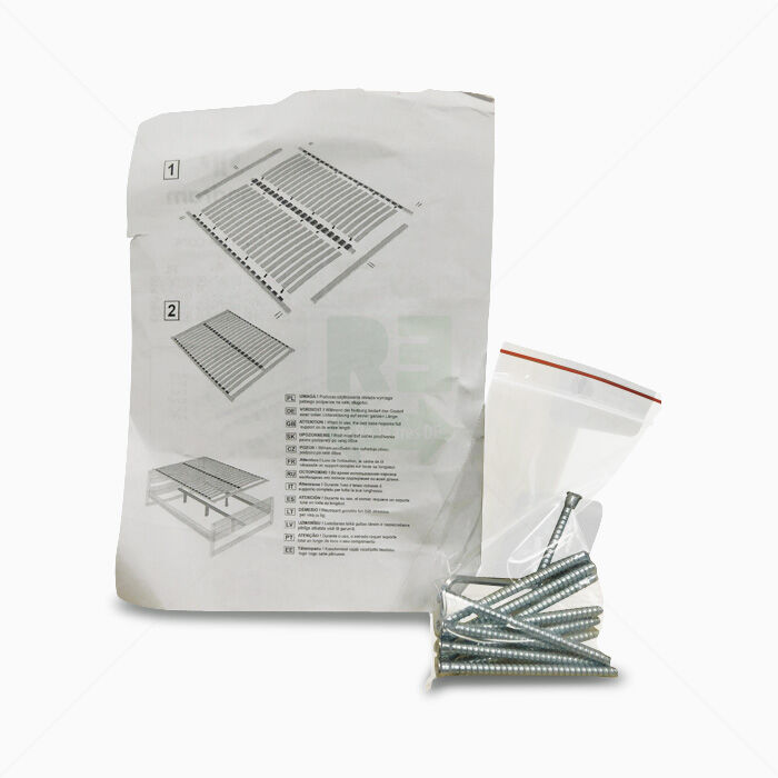 Lattenrost Basic-Frame DUAL 200x200cm Woodram 40 Gebogene Birken Latten