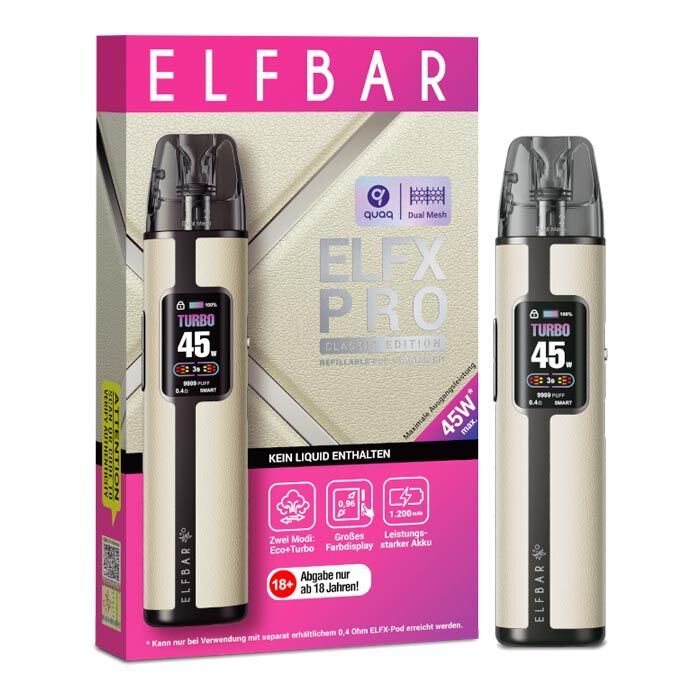 E-Zigaretten Set ELFBAR Elfx Pro SE 1200mAh weiss